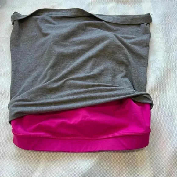 Lululemon Inspiration Tank II Heathered Slate/Jeweled Magenta Size 6 - Picture 8 of 9